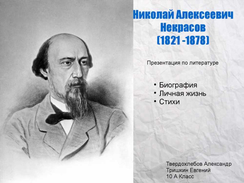 Как Н. Некрасов: Жизнь, Творчество и Влияние